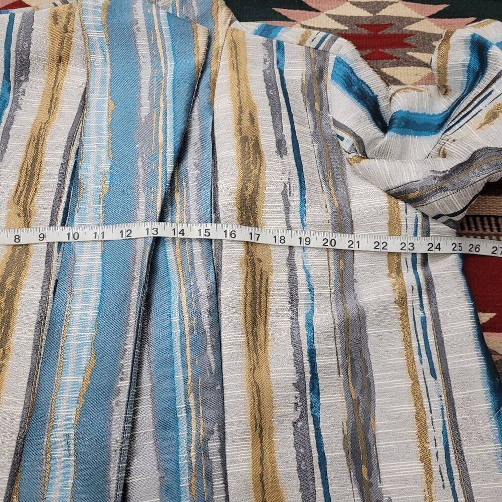 IC by Connie K Open Front Coat Sz XXL‎ Blue Tan Tapestry Neutral Modest Modern - Picture 5 of 8